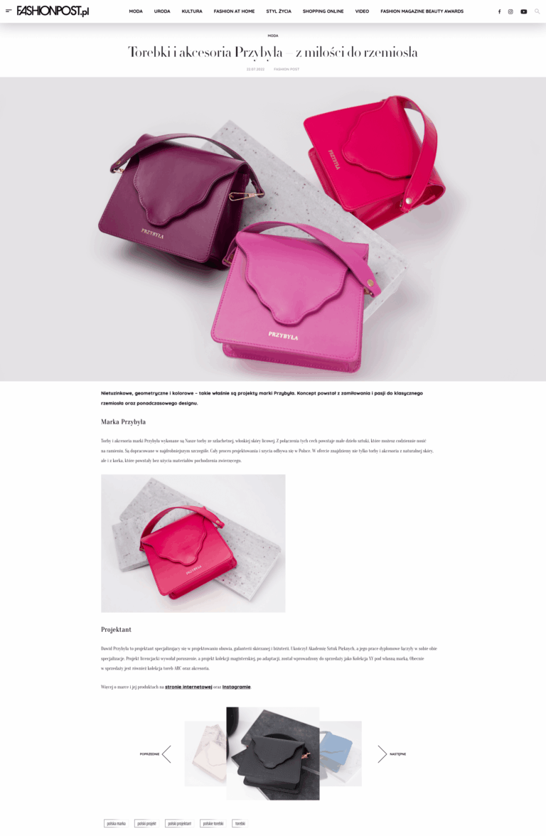 FashionPost o&nbsp;naszych torebkach