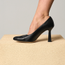 Buty na obcasie czarne 5