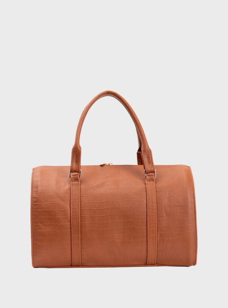 Travel Bag light brown croco 1 Travel Bag light brown croco 1