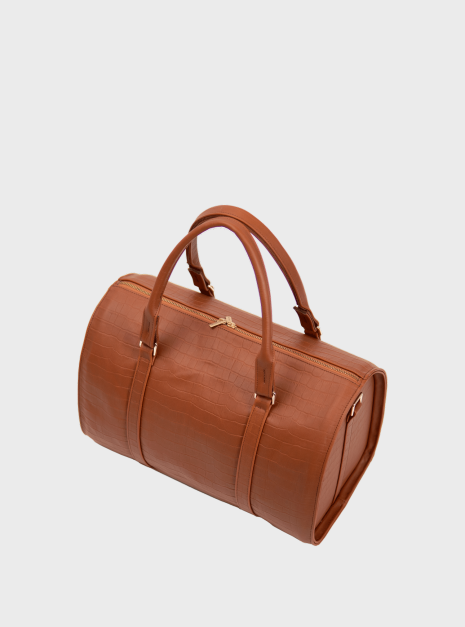 Travel Bag light brown croco 3 Travel Bag light brown croco 3