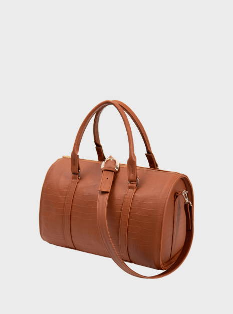 Travel Bag light brown croco 4 Travel Bag light brown croco 4