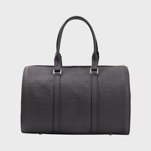 Travel Bag matte black croco