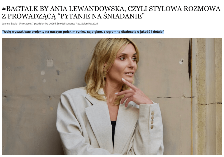 #BAGTALK by Ania Lewandowska w&nbsp;LaMode.info