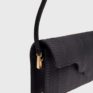 Torebka ARC MINI LONG wąż czarny matowy
