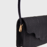 Torebka ARC MINI wąż czarny matowy